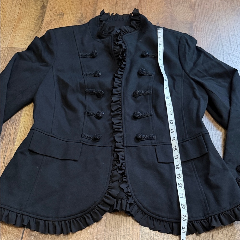 Chico's Black Ruffled Blazer - Picture 5 of 12